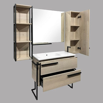 Шкаф подвесной Comforty Дюссельдорф 00004148025CF 34х24х110см бежевый