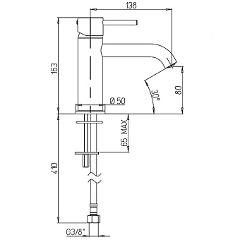 Смеситель для раковины Paini Cox 78PJ205O золото