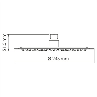 Верхний душ WASSERKRAFT Wern 4200 A121 матовый хром