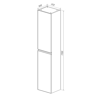 Пенал напольный LEMARK Veon LM01V35P 30х35х170см белый