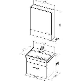 Мебель для ванной AQUANET Верона 287633 белый