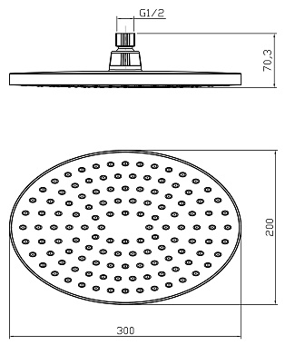 Верхний душ LEMARK LM8037C хром
