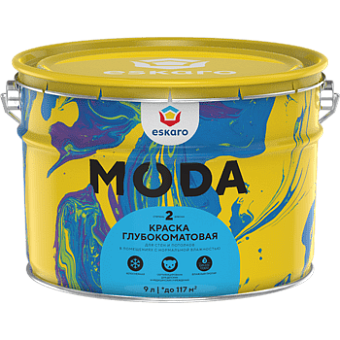 Краска универсальная матовая Eskaro MODA 2 Белый основа A 9л