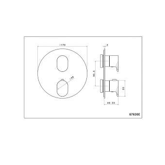 Внешняя часть смесителя KERAMA MARAZZI 67638EKM.01.093