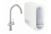 Смеситель для кухни GROHE Blue Home 31455DC0 высокий излив нержавеющая сталь