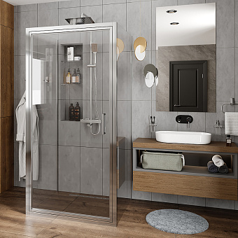 Угловое ограждение WASSERKRAFT Salm 27I43 200х90см стекло прозрачное