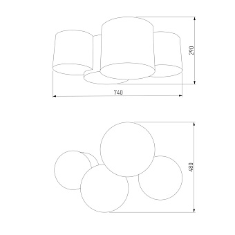 Светильник потолочный TK Lighting Mona 3442 15Вт E27