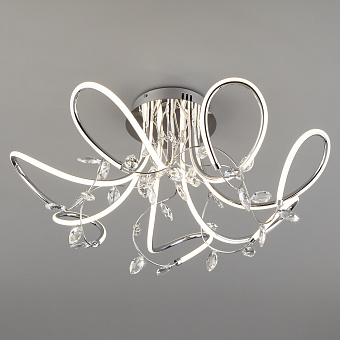 Светильник потолочный Eurosvet Irvine 90106/7 хром 97Вт LED