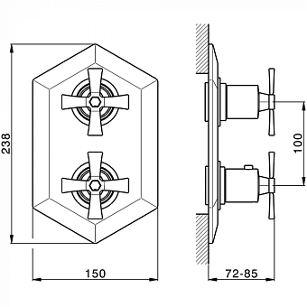 Смеситель для душа Cisal Cherie CX0192006T хром