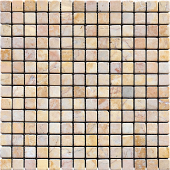 Мозаика Mir Mosaic Adriatica 7M063-20T жёлтый/розовый мрамор 30,5х30,5см 0,93кв.м.