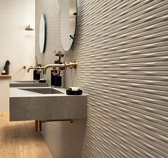 Настенная плитка Atlas Concord Италия 3D Wall A577 Carve Whittle Ivory 40х80см 1,28кв.м. матовая