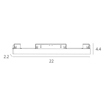 Магнитный трековый светильник Arte Lamp LINEA A4634PL-1BK 15Вт LED прозрачный