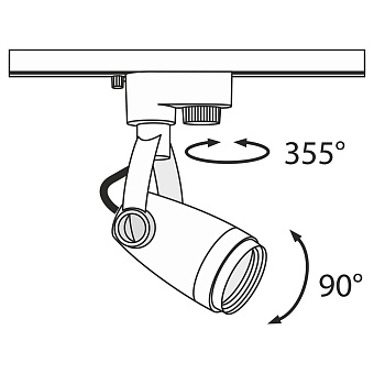Трековый светильник Maytoni Track lamps TR001-1-GU10-W 50Вт GU10 белый для однофазного трека