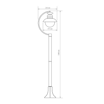 Светильник ландшафтный Elektrostandard Talli a038485 GL 3002F 60Вт IP44 E27 чёрный