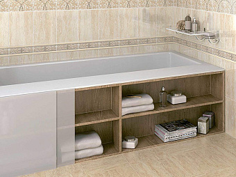 Настенная плитка KERAMA MARAZZI Травертин 8180 бежевый 20х30см 1,5кв.м. глянцевая