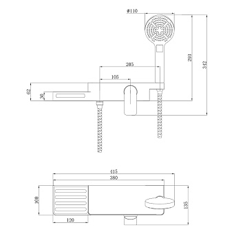 Смеситель для душа LEMARK Unibox LM6903CW хром