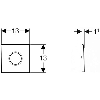 Панель смыва GEBERIT Mambo 116.023.FW.1 хром