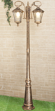 Светильник ландшафтный Elektrostandard Virgo a031930 GLXT-1450F/2 60Вт IP44 E27 чёрное золото