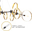 Люстра подвесная CRYSTAL LUX ARMONICA ARMONICA SP8 BLACK/BRASS V1 64Вт 8 лампочек G9/LED