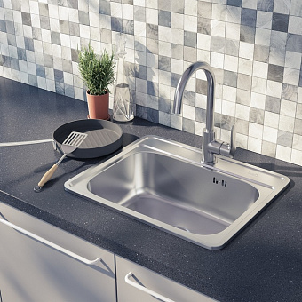 Мойка кухонная IDDIS Basic BAS53S0i77 53х43см сатин