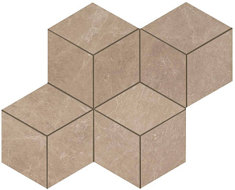 Керамическая мозаика Atlas Concord Италия Marvel Edge AEPJ Elegant Sable Mosaico Esagono Lappato 30х35см 0,42кв.м.