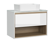 Тумба под раковину подвесная CERSANIT LOUNA SP-SZ-LOU80-BL/Wh 49х80х54,6см