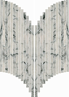 Керамическая мозаика ABK Sensi Signoria PF60009147 Mosaic Ventaglio Lilac Grey Lux 60х28см 0,67кв.м.