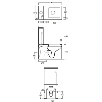 Сливной бачок SIMAS Frozen FZ09bi