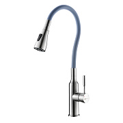 Смеситель для кухни LEMARK Expert LM5082S-Gray гибкий излив матовый/серый