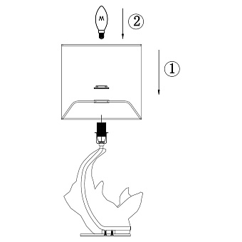 Настольная лампа Maytoni Nashorn MOD470-TL-01-B 40Вт E14