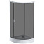 Угловое ограждение AM-PM Like Solo Slide W83G-315-090CG64 190х90см стекло тонированное