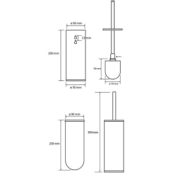 Ёршик BEMETA AMBER 155313067 медное золото