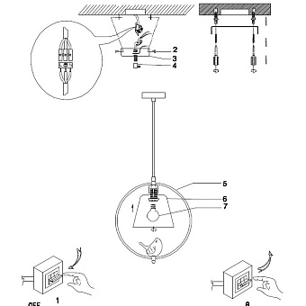 Светильник подвесной Arte Lamp PASSERO A4289SP-1WH 40Вт E27
