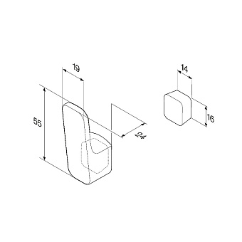 Крючок AM-PM Func A8F35522 чёрный