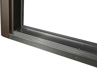 Входная дверь АНТАРЕС Виктория Z0000010955 870х2050мм Муар с разноцветными блестками темно-коричневый\Кремово-белый левая