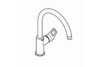 Смеситель для кухни GROHE BauLoop 31368001 высокий излив хром