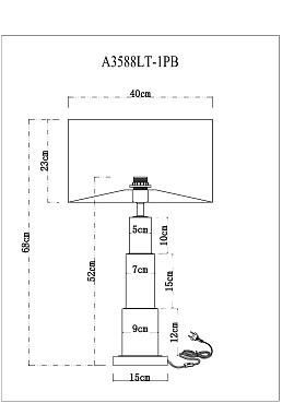 Настольная лампа Arte Lamp RAMADA A3588LT-1PB 60Вт E27