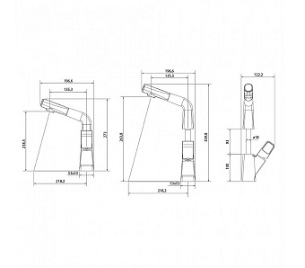 Смеситель для раковины LEMARK Soul LM6008BR красный/чёрный