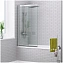 Стеклянная шторка на ванну WASSERKRAFT Main 41S02-100WS Fixed 140х100см