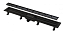 Душевой лоток Alcaplast APZ10BLACK-650M 65х6,5см горизонтальный сток с решёткой и опорами