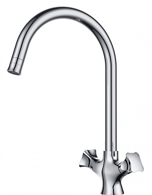 Смеситель для кухни D&K HessenGrimm DA1382401 высокий излив хром