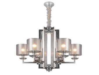 Люстра подвесная Newport 4400 4406+1/C chrome 65Вт 8 лампочек E14