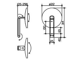 Косметическое зеркало Keuco iLook_move 17612010000 31х22см хром с регулировкой положения