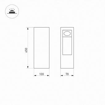 Светильник ландшафтный Arlight LGD-Mark 029965 7Вт IP54 LED серый