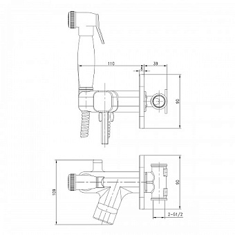 Гигиенический душ LEMARK Solo LM7165G золото
