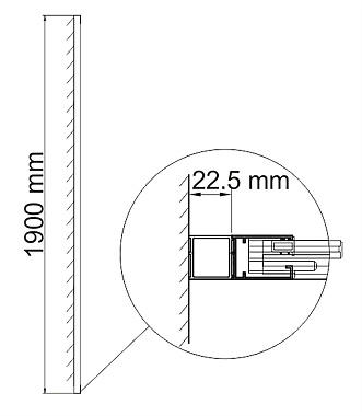 D250 Расширительный профиль для душевых уголков серии Lippe 45S