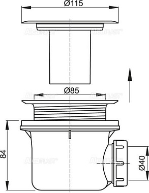 Сифон для поддона RGW 36241100-10 A48 d9см