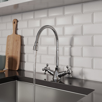 Смеситель для кухни MILARDO Duplex DUPSB0FM05 гибкий излив хром глянец