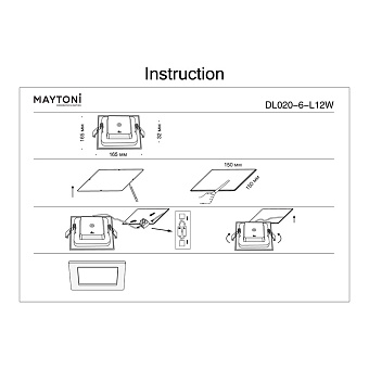 Светильник точечный встраиваемый Maytoni Stockton DL020-6-L12W 12Вт LED