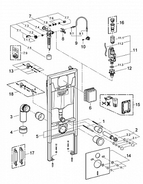 Инсталляция для подвесного унитаза GROHE Rapid SL 38539001